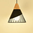 GobekUsa Industrial Loft Wood Pendant Light, Nordic Iron Hanging Lamp for Kitchen, Bedroom, Dining Room