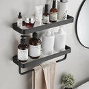 GobekUsa Glass Corner Shelf with Bar for Bath and Kitchen Storage