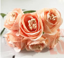 GobekUsa Artificial Peony Tea Rose Camellia Silk Flowers for Home Garden Wedding