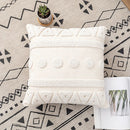 GobekUsa Ivory Cotton Loop Tufted Cushion Cover for Home Decoration