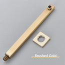 GobekUsa Gold Stainless Steel Shower Arm & Head Holder Wall Mount Fixed Pipe