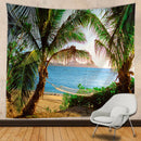 GobekUsa Beach View Mandala Tapestry - Boho Wall Decoration for Hippie Vibes
