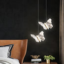 GobekUsa Crystal Butterfly Pendant Lamps LED Lighting for Home Decor and Luxury Ambiance