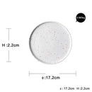 GobekUsa Ceramic Dinner Plate Set - Round Western Meal Plate, Steak Dish, Rice Bowl
