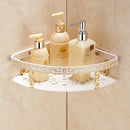 GobekUsa Bathroom Accessories Set: Shelf, Towel Rack, Paper Holder, Toilet Brush Holder, Towel Hanger, Hooks