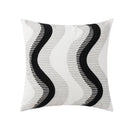 GobekUsa Geometric Embroidery Cushion Cover 45x45cm Black Grey Soft Cozy for Home Decor