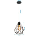GobekUsa Iron Cage Chandelier Loft Ceiling Light for Kitchen Bedroom Living Room