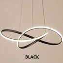 GobekUsa LED Irregular Aluminum Acrylic Chandelier for Dining Room Pendant Lighting