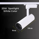 GobekUsa LED Track Lamps: Modern 20/30W Ceiling Rail Floodlight for Living Room, Store Lighting