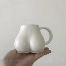 GobekUsa Lovely Butt Shape Ceramic Coffee Cup Storage Decoration