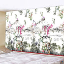 GobekUsa Chinese Dragon Castle Totem Tapestry Wall Hanging Beach Mat Tapis Decor