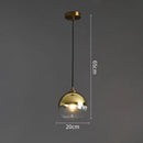 GobekUsa Glass Ball Pendant Light - Modern Nordic LED Hanging Fixture for Dining and Kitchen