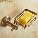 GobekUsa Antique Brass Bathroom Soap Basket Wall Mounted Soap Dish Holder