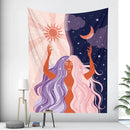 GobekUsa Bohemian Moon Tarot Tapestry for Home Decor and Yoga Mat