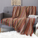 GobekUsa Geometric Aztec Baja Blanket - Boho Decor Sofa Cover & Throw