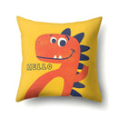 GobekUsa Dino Baby Pillowcase: Cute Dino Drive Car Letter Cushion Cover for Bedroom Decor