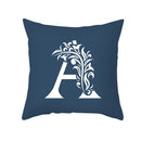 GobekUsa Blue Letter Pillowcase Solid Color Fleece Sofa Cushion, 45x45CM