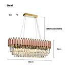 GobekUsa E14 LED Crystal Stainless Steel Rose Gold Pendant Lights