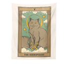 GobekUsa Cat Divination Tarot Card Tapestry Moon Phase Wall Hanging Décor