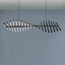 GobekUsa LED Chandelier: Modern Nordic Loft Hanging Light for Living Room, Restaurant, Bar
