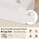 Boucle Chenille Cloud Sofa Bed — Convertible 3-Seat with Removable Pillows