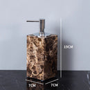 GobekUsa Emperador Dark Marble Bathroom Set: Toothbrush Holder, Soap Dish, Soap Dispenser