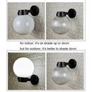 GobekUsa Globe Shade Wall Lantern for Entryway Porch Patio, E27 Base Socket