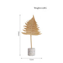 GobekUsa Gold Leaf Decorations on Marble Base - Creative Metal Crafts for Home Decor