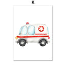 GobekUsa "Adventures in Motion" Canvas Print - Nordic Cartoon Transportation