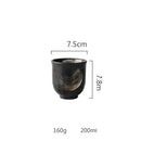 GobekUsa Black Ceramic Sushi Plate and Rice Bowl Set