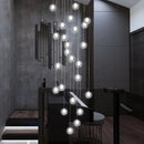 GobekUsa Bubble LED Chandelier: Modern Art Glass Ball Lighting for Home, Hotel, Hallway