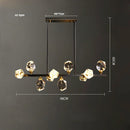 GobekUsa Crystal Copper Chandelier Lighting for Dinning Room