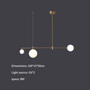 GobekUsa Gold Copper Glass Ball Chandelier Pendant for Dining Room & Kitchen