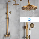 GobekUsa Antique Brass Shower Set with Handshower, Rainfall Tap Crane