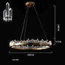 GobekUsa Golden Crystal LED Chandelier for Modern Dining Room