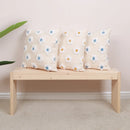 GobekUsa Daisy Flora Embroidered Cushion Cover - Home Decor Yellow Blue Flowers