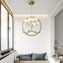 GobekUsa Gold Glass Ball Chandelier Nordic Design for Home Dining Kitchen Restaurant Hallway
