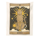 GobekUsa Cat Divination Tarot Card Tapestry Moon Phase Wall Hanging Décor