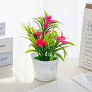 GobekUsa Artificial Flowers Bonsai Vase Mini Potted Home Decor Wedding DIY Flowerpot