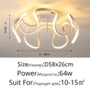 GobekUsa LED Chandelier Modern Indoor Lighting for Living Room Study Parlor Bedroom
