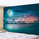 GobekUsa Beach Moon Night Sky Tapestry for Hippie Bohemia Decor & Yoga Mat