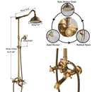 GobekUsa Brass Shower Set with 8" Rainfall Head and Hand Sprayer