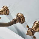 GobekUsa Black Basin Faucet: Wall Mounted Hot/Cold Water Mixer for Bathroom Sink