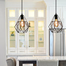 GobekUsa Iron Cage Chandelier Loft Ceiling Light for Kitchen Bedroom Living Room