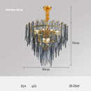 GobekUsa Art Deco Glass Iron LED Chandelier for Dinning Room