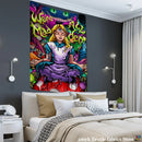 GobekUsa Anime Girl Tapestry Wall Hanging for Magic Science Fiction Bohemian Decor