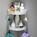 GobekUsa Brushed Gold Aluminum Bathroom Corner Shelf Wall Mounted Shower Shampoo Holder