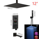 GobekUsa Black Digital Shower Faucet, Matte Black Finish, Thermostatic Temperature Display