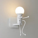 GobekUsa Little Iron Man Cartoon Wall Sconce for Kids Room, Bedroom, Kitchen - Modern Design