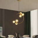 GobekUsa Gold Glass Ball Chandelier for Living Room Kitchen Bedroom - 220V 110V